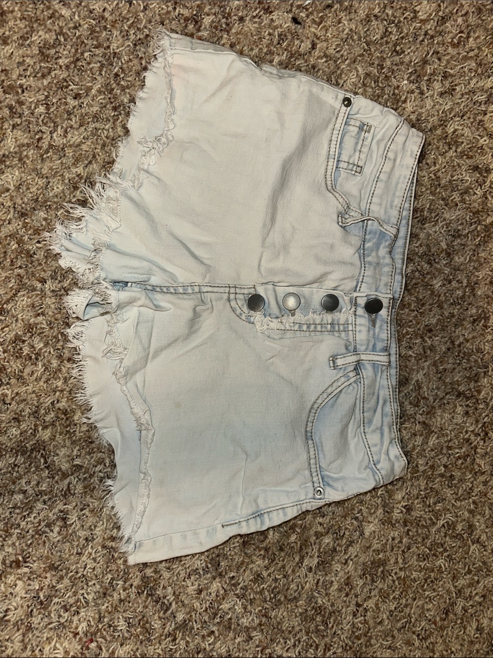 Target White Distressed Denim Button-Front Shorts